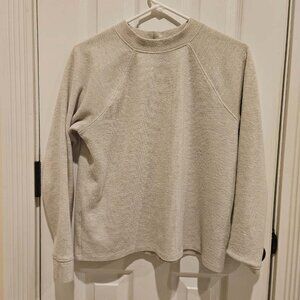 Madewell Button-Back Mockneck Cream Sweater Size S